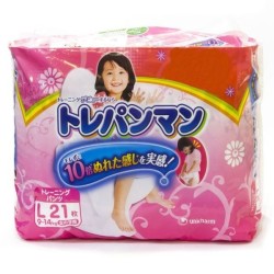 Подгузники-трусики для девочек 21 шт. Moony для приучения к горшку 9-14 кг р. L