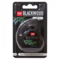 Зубная нить (флосс) Splat Спешиал БлэкВуд антибактериальная объемная можжевельник мята черная